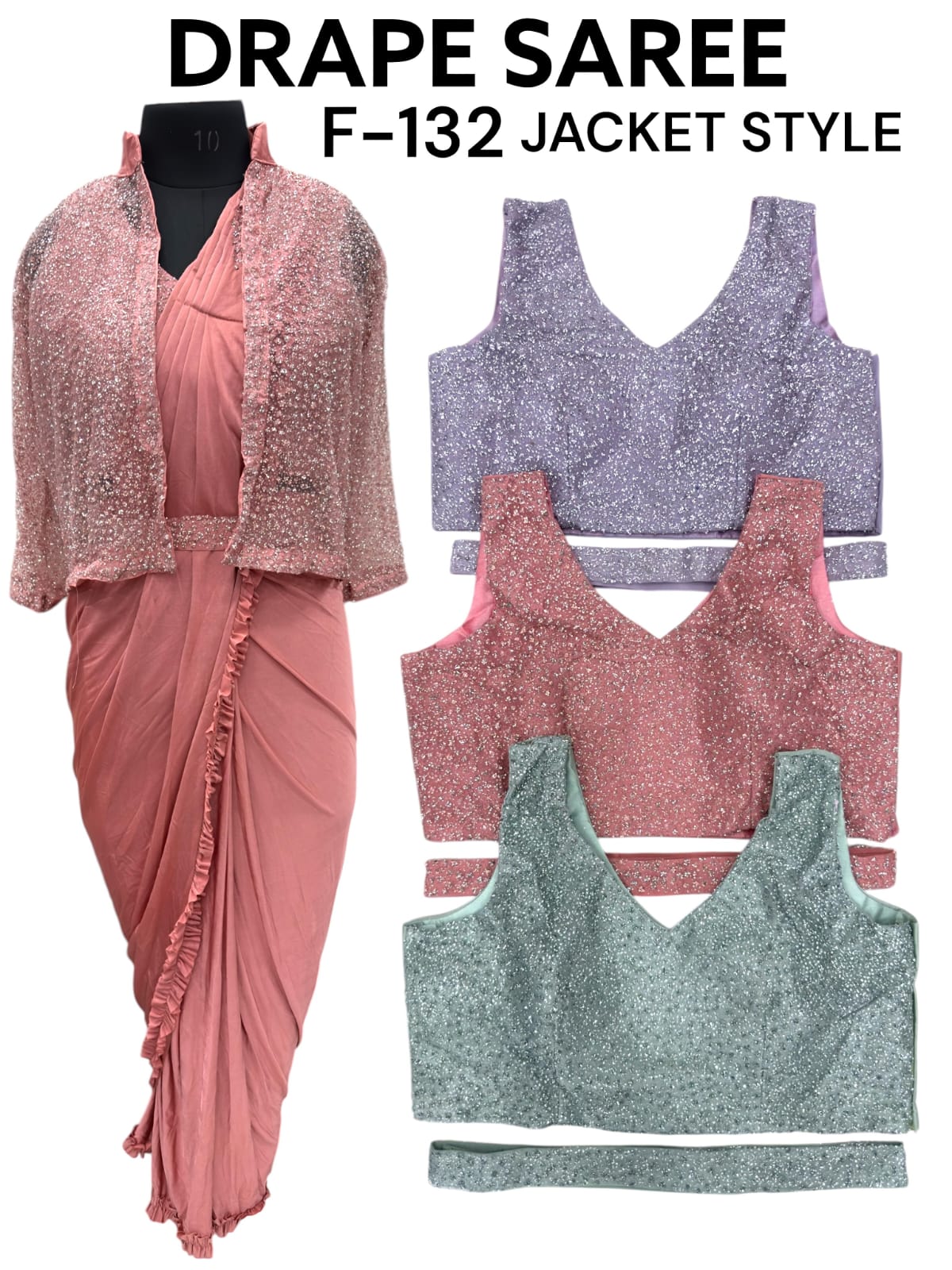 One-Minute Saree readymade – Style Made Easy! F-132